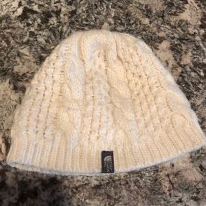 The North Face (off white) winter hat EUC!